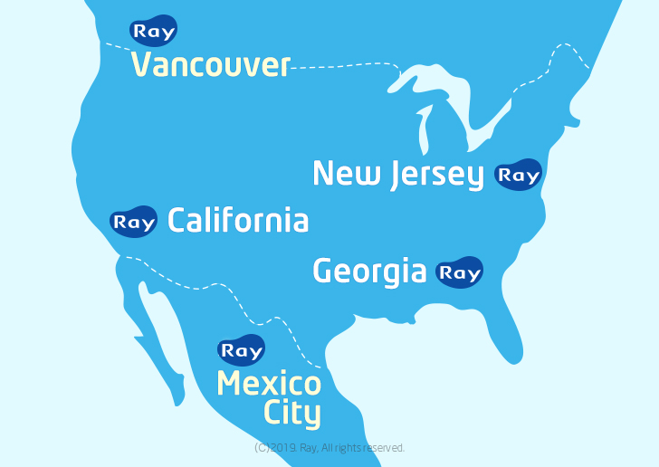 Ray America operates five offices to efficiently support our valuable customers in North America